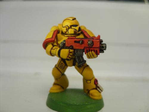 Tactical marine , imperial fists . done this one to prove i can paint in colours other than red and black !