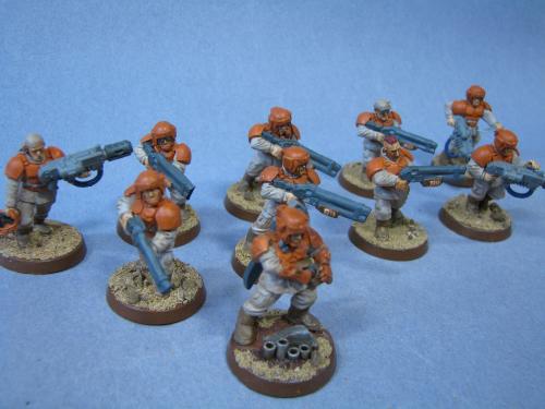 Cadian Infantry Veterans Melta guns